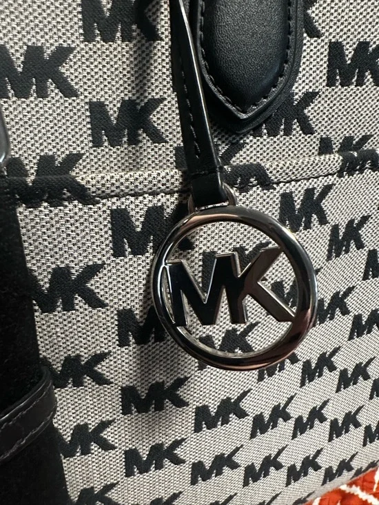 Michael Kors Black and Gray Logo Tote with Shoulder Strap - Picture 6 of 8
